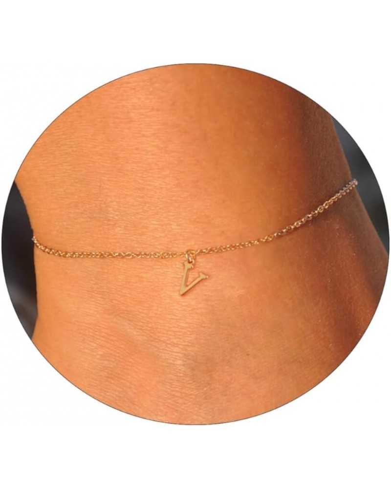 Initial Ankle Bracelets for Women 14K Gold Plated O Chain Letter Initial Anklets Dainty Gold Anklet Ankle Bracelets Minimalis...