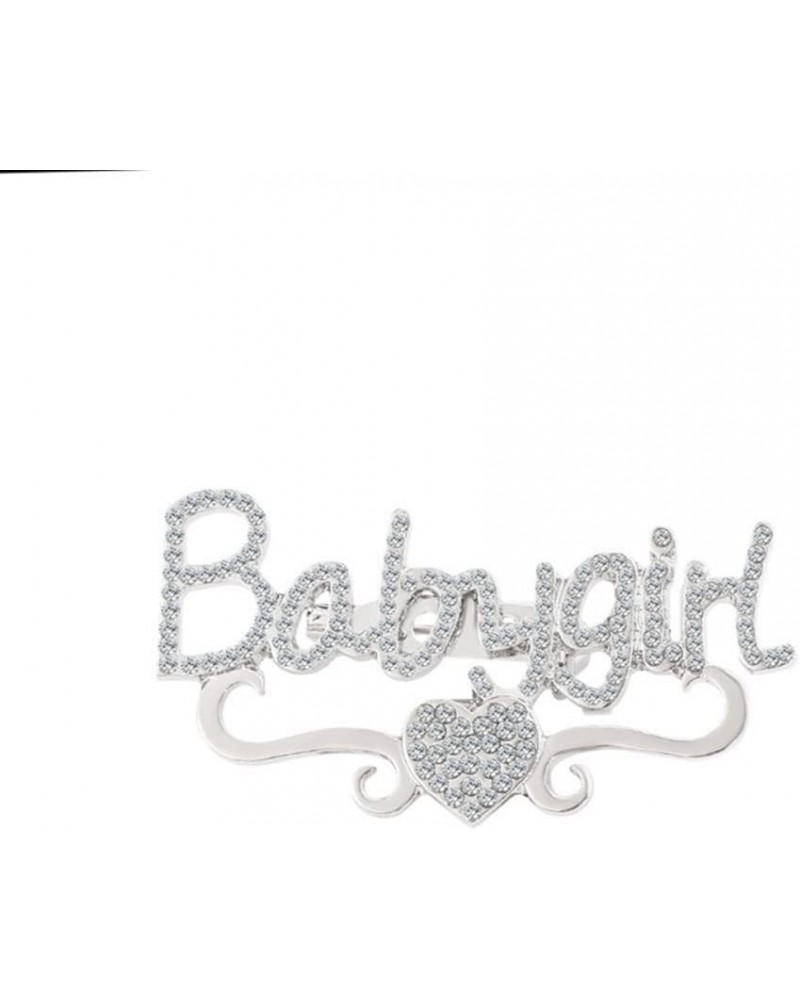 Full Rhinestone Personality Name Custom Brooch Commemorate Customized Monogram Initial Letter Pins Jewelry steel $15.14 Brooc...