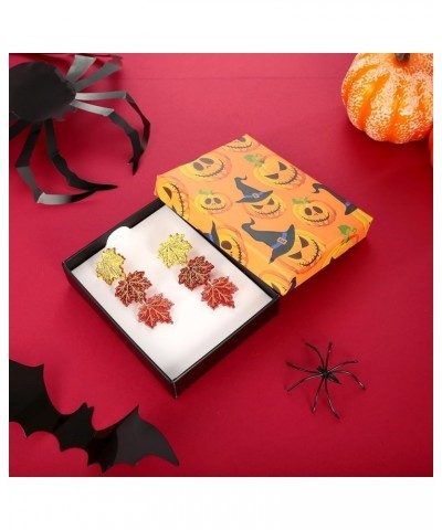 Halloween Earrings for Women Skull BOO Pumpkin Ghost Maple Leaf Earrings Holiday Festive Jewelry Gifts EH21391A $10.79 Earrings