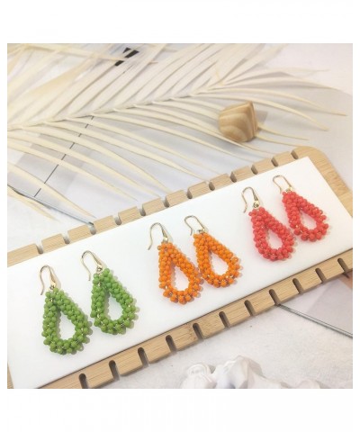 New Elegant Handmade Beads Dangle Earrings for Women Tearsdrop Earrings ER1143-Light Red $8.54 Earrings