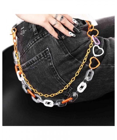 Cute Pants Jean Chain Layered Keychain Punk Colorful Pendants Heart Pocket Trousers Chain Hiphop Rock Wallet Chains Body Jewe...