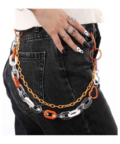 Cute Pants Jean Chain Layered Keychain Punk Colorful Pendants Heart Pocket Trousers Chain Hiphop Rock Wallet Chains Body Jewe...