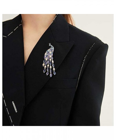 Vintage Brooch Shining Crystal Rhinestone Brooch Elegant Peacock Brooch Lapel Pin Fashion Clothing Bag Accessorie Blue $9.79 ...