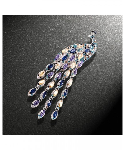 Vintage Brooch Shining Crystal Rhinestone Brooch Elegant Peacock Brooch Lapel Pin Fashion Clothing Bag Accessorie Blue $9.79 ...