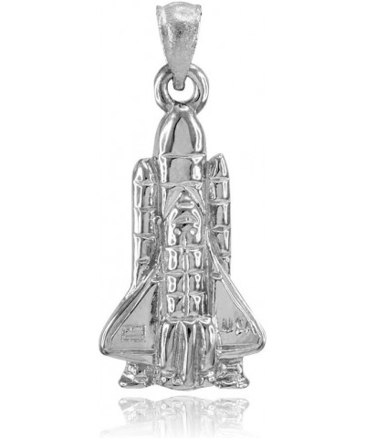 Trendy Necklaces 925 Sterling Silver Space Shuttle Rocketship Charm Pendant $18.54 Necklaces