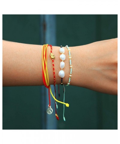 Elephant Strand Bracelets Friendship Beaded Bracelet Charm Bracelets For Women Red 18E $9.87 Bracelets