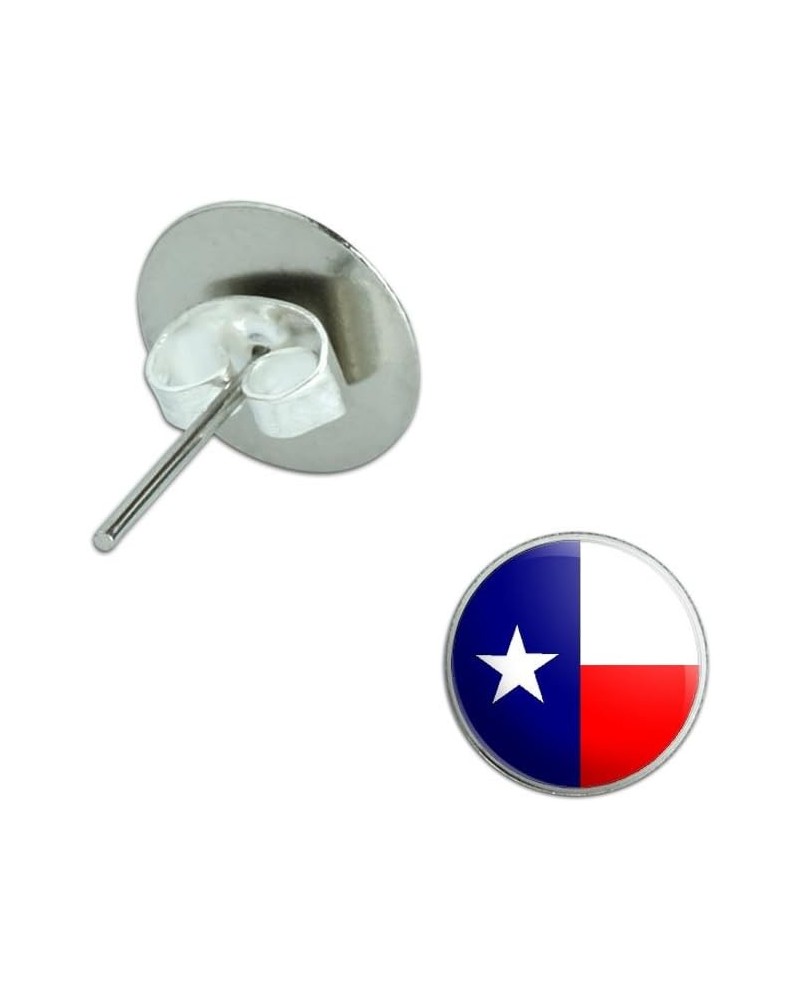 Texas Flag Novelty Silver Plated Stud Earrings $9.17 Earrings