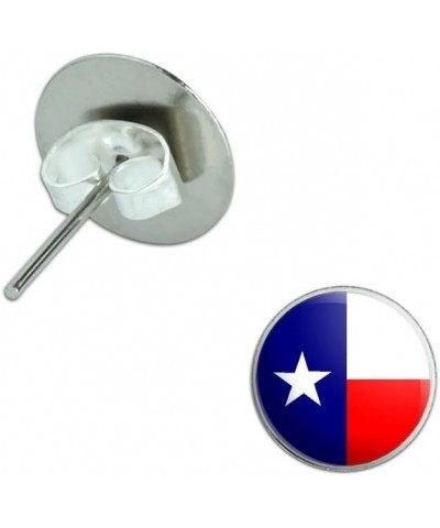 Texas Flag Novelty Silver Plated Stud Earrings $9.17 Earrings