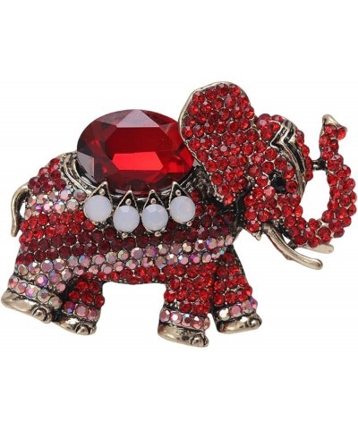 Rhinestone Elephant Brooches Elephant Brooch Pin Alloy Cartoon Decoration Vintage Style Animal Pin Lapel Pin for Backpack Bir...