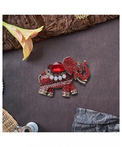 Rhinestone Elephant Brooches Elephant Brooch Pin Alloy Cartoon Decoration Vintage Style Animal Pin Lapel Pin for Backpack Bir...