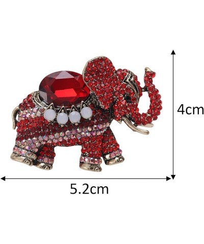 Rhinestone Elephant Brooches Elephant Brooch Pin Alloy Cartoon Decoration Vintage Style Animal Pin Lapel Pin for Backpack Bir...