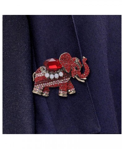 Rhinestone Elephant Brooches Elephant Brooch Pin Alloy Cartoon Decoration Vintage Style Animal Pin Lapel Pin for Backpack Bir...