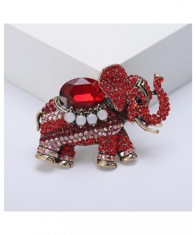 Rhinestone Elephant Brooches Elephant Brooch Pin Alloy Cartoon Decoration Vintage Style Animal Pin Lapel Pin for Backpack Bir...