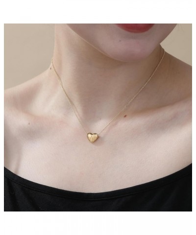 Bubble Heart Initial Necklace, 14k Gold Tiny Balloon Letter Chain Jewelry Gift for Women Girls Gold-Y $8.84 Necklaces