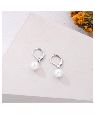 5 Pairs Pearl Earrings for Women Hypoallergenic Ball Studs Earrings Set Women 316L Surgical Steel Silver Pearl Earrings Birth...