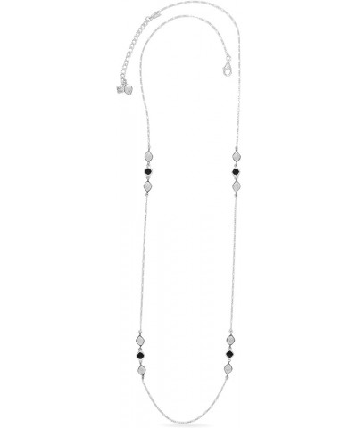 .925 Sterling Silver Cushion Shape Black Spinel - Choose from Bolo Bracelet, Pendant or Station Necklace, or Earrings Adjusta...