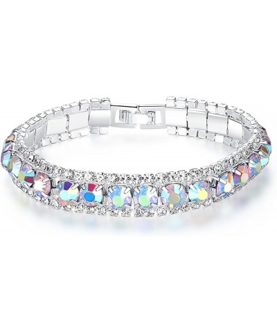 Rhinestone Bracelets for Women Cubic Zirconia Tennis Bracelet Sparkling Crystal Bracelet Colorful Rhinestone Bracelet Wedding...