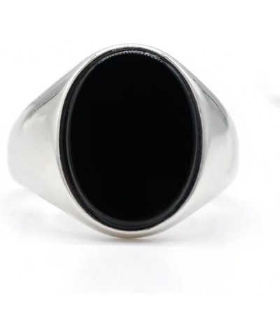 S925 Sterling Silver Black Natural Agate Stone Brown Tiger Eye Stone Men's Ring Türkiye Handmade Agate Jewelry Luxury Ring fo...