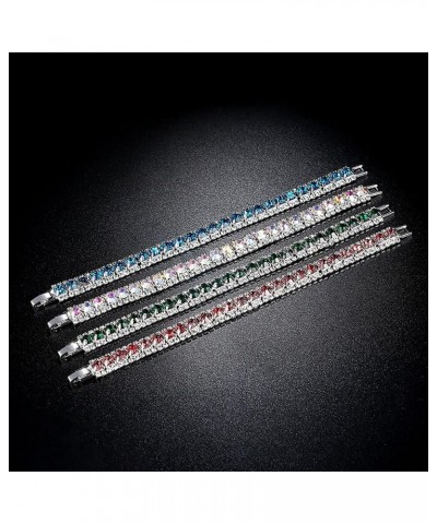 Rhinestone Bracelets for Women Cubic Zirconia Tennis Bracelet Sparkling Crystal Bracelet Colorful Rhinestone Bracelet Wedding...