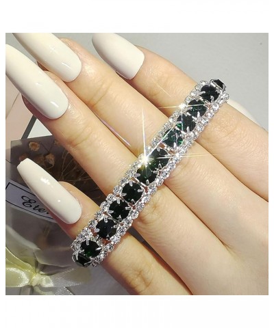 Rhinestone Bracelets for Women Cubic Zirconia Tennis Bracelet Sparkling Crystal Bracelet Colorful Rhinestone Bracelet Wedding...