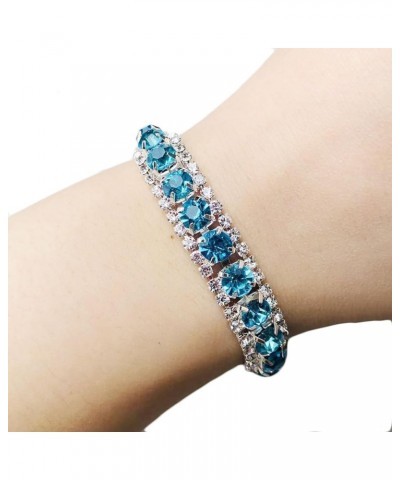 Rhinestone Bracelets for Women Cubic Zirconia Tennis Bracelet Sparkling Crystal Bracelet Colorful Rhinestone Bracelet Wedding...