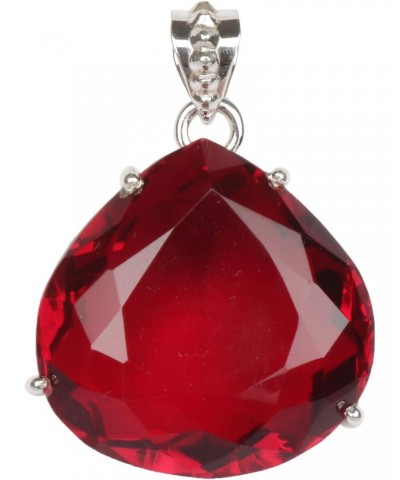 120 Carat Red Topaz Gemstone Pendant Without Chain Jewelry Pear Shape 925 Sterling Silver Pendant Without Chain $16.81 Necklaces