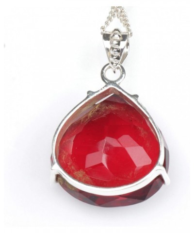 120 Carat Red Topaz Gemstone Pendant Without Chain Jewelry Pear Shape 925 Sterling Silver Pendant Without Chain $16.81 Necklaces