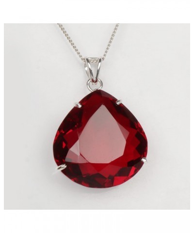 120 Carat Red Topaz Gemstone Pendant Without Chain Jewelry Pear Shape 925 Sterling Silver Pendant Without Chain $16.81 Necklaces