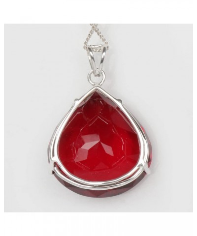 120 Carat Red Topaz Gemstone Pendant Without Chain Jewelry Pear Shape 925 Sterling Silver Pendant Without Chain $16.81 Necklaces