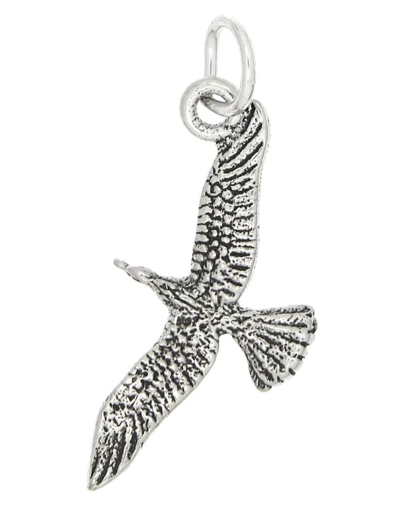 Sterling Silver Oxidized Double Sided Seagull Bird Charm $10.20 Bracelets