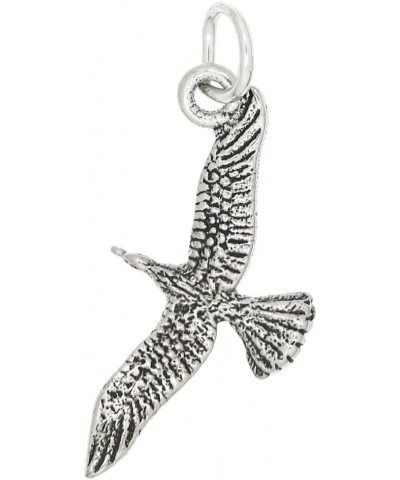 Sterling Silver Oxidized Double Sided Seagull Bird Charm $10.20 Bracelets