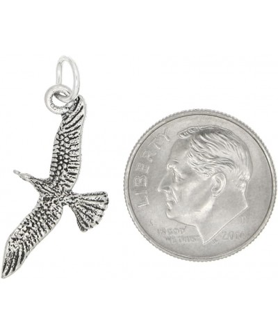 Sterling Silver Oxidized Double Sided Seagull Bird Charm $10.20 Bracelets