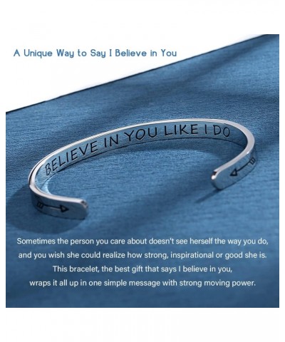 Set of 2 Bracelets for Women Teens Engraved Believe in You Like I Do and Sometimes You Forget You are Awesome So This is Your...