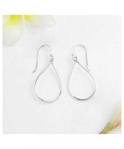 Jewelry Sterling Silver Open Teardrop Dangle Earrings $13.20 Earrings