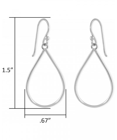 Jewelry Sterling Silver Open Teardrop Dangle Earrings $13.20 Earrings