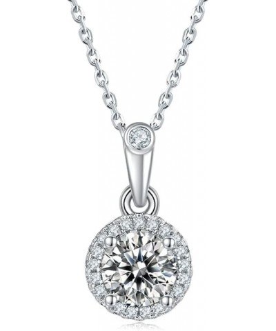 Moissanite Necklace For Women Necklaces For Women 925 Silver Plated With 18k Gold 1CT Moissanite Sparkling Gift for Her Neckl...