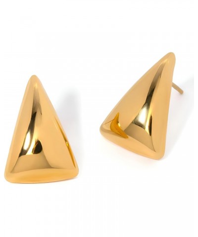 Gold Geometric Stud Earrings for Women Thick Triangle Stud Earrings Statement Dangle Earrings Jewelry Gifts $9.00 Earrings