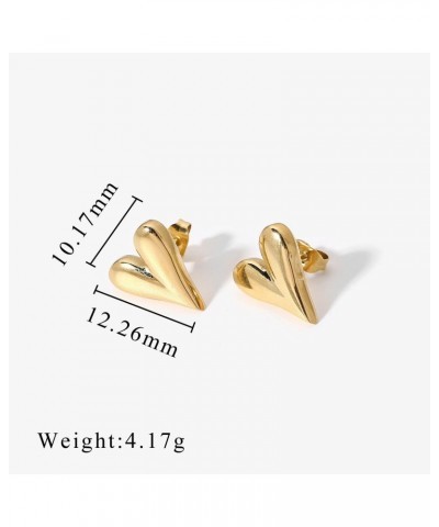 INS style stainless steel earrings love earrings 14K gold heart-shaped pendant earrings fashion personality women's jewelry (...