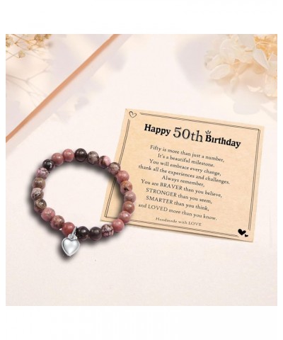 Birthday Gifts for Women Girls Natural Stone Birthday Bracelet 13 14 15 16 17 18 19 20 21 30 40 50 60 70 80 Year old Gifts fo...