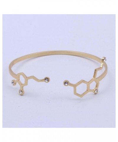 Dopamine Serotonin Birthstone Cuff Bracelet 3 Tone Adjustable Great Gift for Women August rhodium-plated-brass $11.74 Bracelets