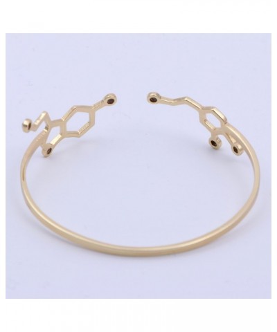 Dopamine Serotonin Birthstone Cuff Bracelet 3 Tone Adjustable Great Gift for Women August rhodium-plated-brass $11.74 Bracelets