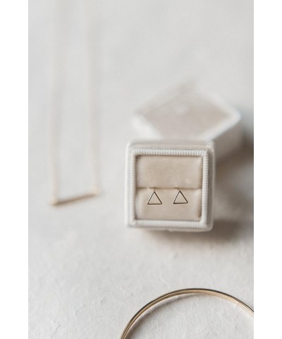 Mini Outline Triangle Stud Earrings in Gold, Rose Gold, or Silver | Minimalist, Delicate Jewelry Gold $12.68 Earrings