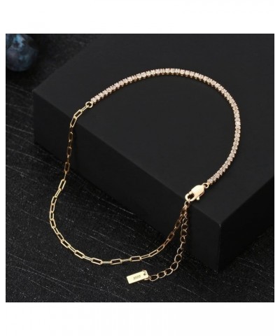 925 sterling silver anklet 14k gold plated ankle bracelet Cross butterfly Chain styles for woman girl romantic sweet gift adj...