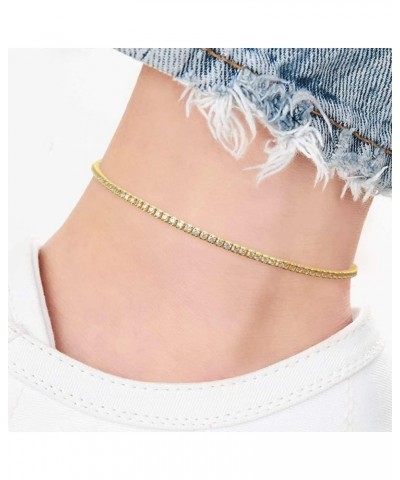 925 sterling silver anklet 14k gold plated ankle bracelet Cross butterfly Chain styles for woman girl romantic sweet gift adj...