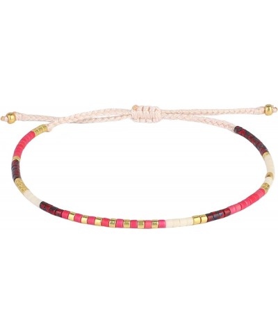 Colorful Seed Beads Friendship Bracelets Handmade Thin Strand Bracelets Women Boho Beach Bracelets 062K $9.50 Bracelets