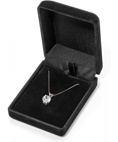 14K Gold Round, Princess and Heart Cubic Zirconia Solitaire Pendant Necklace 16 " Chain (0.66 mm Thick) - 2.0 CTW Round Cut 1...