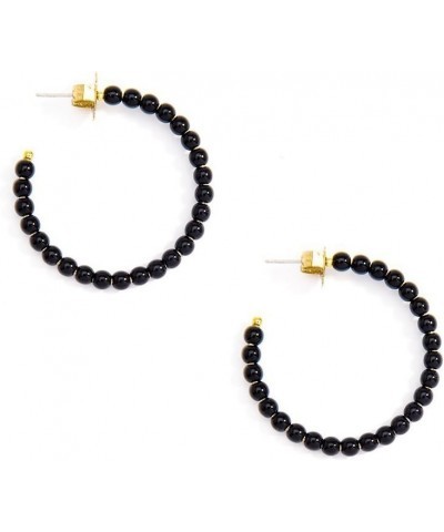 Pearly Hoop Earring Dark $12.60 Earrings