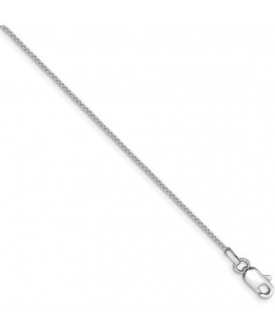 Solid 14k White Gold .90mm Box Chain Necklace - with Secure Lobster Lock Clasp 7.0 Inches $166.41 Necklaces