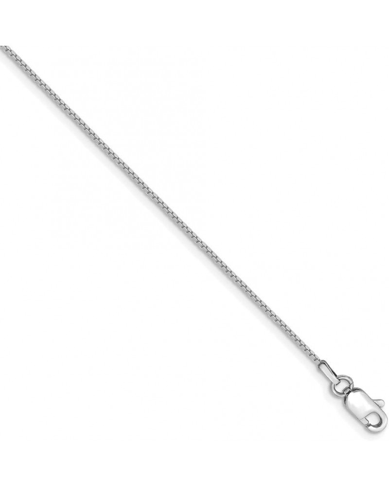 Solid 14k White Gold .90mm Box Chain Necklace - with Secure Lobster Lock Clasp 7.0 Inches $166.41 Necklaces