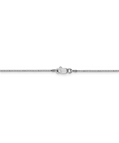 Solid 14k White Gold .90mm Box Chain Necklace - with Secure Lobster Lock Clasp 7.0 Inches $166.41 Necklaces